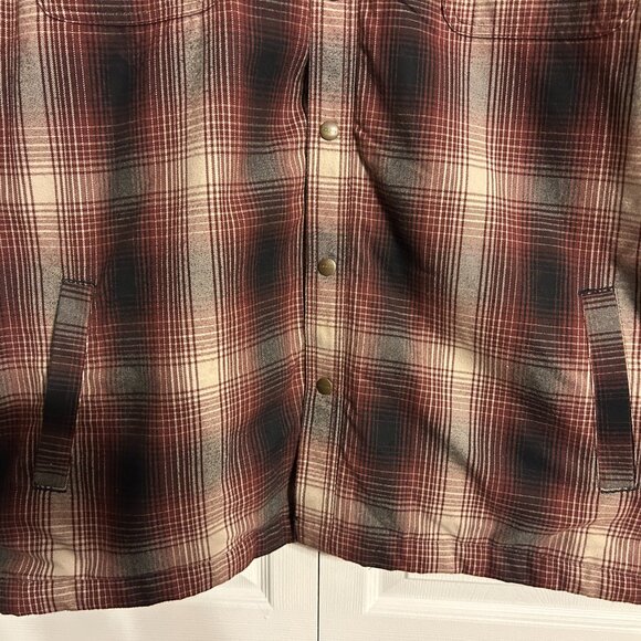 Mens CARHARTT Hubbard Sz 3XL Plaid Flannel Sherpa Lined Shirt Jacket - Picture 5 of 10